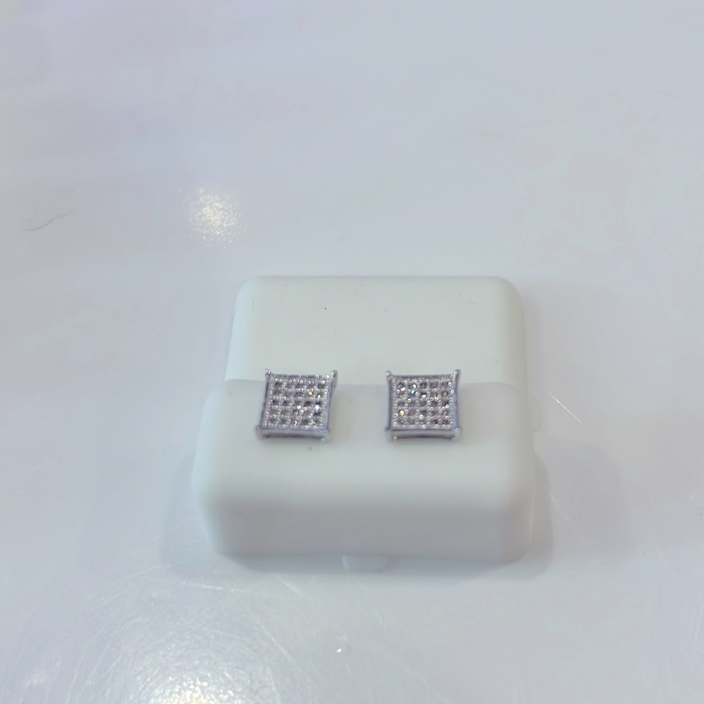 D&D DESIGNER STUD EARRINGS STAMPED 925 SCREW BACK POSTS BRAND NEW SQUARE SET